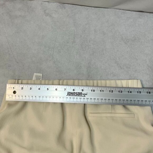 Theory Treeca Crepe Cropped Slim Leg Pants Ecru Off White Trousers 8 - Picture 8 of 12